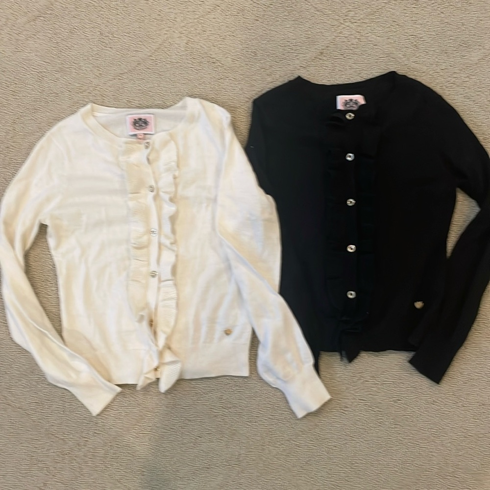 Lot of 2 Juicy Couture cardigan sweaters size L